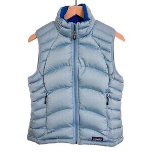 Patagonia Down Vest Women’s Medium Light Blue | Slightly Cropped Vintage Fit